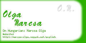 olga marcsa business card